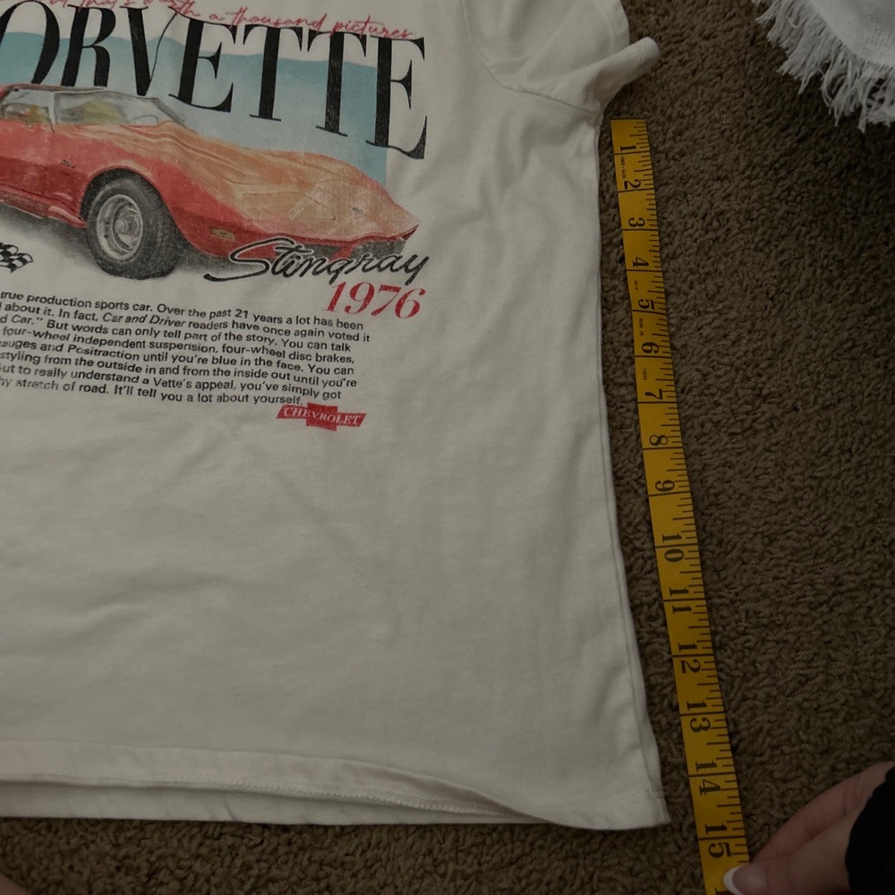 Hybrid Corvette Print Graphic Tee Short Sleeve Stingray T-Shirt Size S - Picture 6 of 6